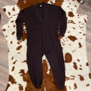 Free People Just Because Onesie in Black